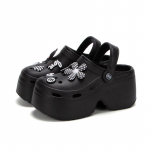 Mood DIY Klotsid Sandaalid Naised Suvi Paksu Platvormiga Sussid Naine Paksu P&otilde;hjaga Kinnise Varbaga Ranna Sussid Mujer 37 must