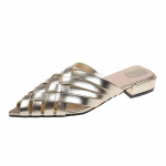 mood 2024 Uued Suvised Kuld H&otilde;be Madala Kontsaga Sandaalid Naised Terava Ninaga Paksu Kontsaga Gladiaator Sandaalid Naine Br&auml;nd Disainer Kontsad Naised 38 kuld