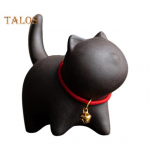 Kitten Tea Pet Kung Fu teekomplekt K&auml;sit&ouml;&ouml;na valmistatud lilla liivatee Lemmiklooma Oriental Elegance lauatuba Kodukontor Teeruumi sisustus Ainulaadne kingitus tees&otilde;pradele must hall v&auml;rv