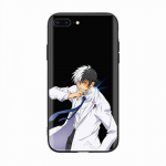 Must &uuml;mbris Xiaomi Redmi 13C Note 9 iPhone XR 7 8 14 15 11 12 13 X XS Pro Max Samsung A25 S23 S24 FE Ultra Plus telefonidele, millel on Jack Jack Anime logo. Xiaomi POCO C50 4G must