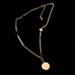 Kustumatu roostevabast terasest kaelakee Moodne v&otilde;lu S&uuml;damekujuline &uuml;mmargune ripatsikett Kerge luksuslik kingitus naiste ehted