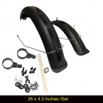 20x4,0 20x5,0 paksu rehvi poritiibaga E-jalgratas 20-tolline lumelaud Elektrijalgratta poritiib Tiib Plastist Tugev ja vastupidav muda 26x4.0 Front Rear