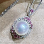 Mj Fine Jewelry 11-12mm 925 Sterling H&otilde;be Looduslik Mageveevalge P&auml;rl Ripatsiga Kaelakeed Naistele Peened P&auml;rlid Ripatsid 45cm