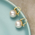 Kvaliteetsed 925 Sterling Silver Vintage suured &uuml;mmargused p&auml;rlk&otilde;rvar&otilde;ngad naistele Brincos pulmakingitus 21mm * 14mm