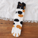 3 paari/partii Armas Stiilis Loom Kass Multifilm Mustrid Naiste Fliissokid Pehme kingitus Naistele Maja Magamiskorrusel Sox One size