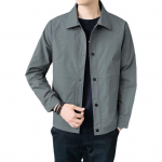 Meeste jakk rev&auml;&auml;riga, pikkade varrukatega, sametvoodriga, n&ouml;&ouml;pkinnitusega jakk-mantel koos M hall