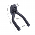 1 tk kitarri riidepuu konksuhoidja viiul ukulele metallist k&auml;snaga seinakinnitusalus, reguleeritav kronstein, kitarri tarvikud must