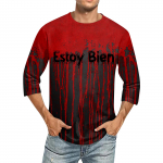 Meeste T-s&auml;rgid T-s&auml;rgid Graafiline Tekst Pool3D Printimine T&auml;nava vabaaja l&uuml;hikeste varrukatega tr&uuml;kitud r&otilde;ivad Basic XL vereoranž