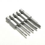 5 tk / komplekt magnetilise kolmnurkpeaga kruvikeeraja otsikud S2 terasest 1/4 kuuskant 50 mm