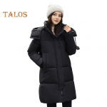 Talvine sulemantel Paksendatud polsterdatud kapuutsiga aluskrae taskud t&otilde;mblukuga suletavad taskud tuulekindlad soojust s&auml;ilitavad igap&auml;evased k&uuml;lma ilmaga &uuml;ler&otilde;ivad puuvillane jope M valge