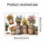 Lillepott Magamistuba Elutuba Veranda Kodu Kaunistus Seinakleebis 40*60CM/fun-e32