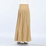 Prantsuse vintage &uuml;hev&auml;rvilised plisseeritud kleidid s&uuml;gis- ja talvine Niche Design Sense k&otilde;rge v&ouml;&ouml;kohaga pikk poolkeha seelik naistele S khaki