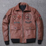 Lennusuit Nahkjakk Meeste Retro Lambanahk Teraline Nahamuster Jakk S