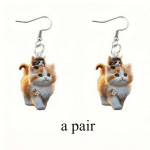 Armsad kassi k&otilde;rvar&otilde;ngad Loomade 2D Akr&uuml;&uuml;l Isikup&auml;rastatud L&otilde;busad K&otilde;rvar&otilde;ngad Klassikaline Elegantne Temperament Juhuslik Naiste kingitus Puhkusepeo Aksessuaarid P&uuml;hadepidu one-size