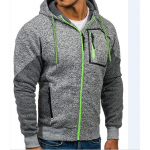 Uus meeste vabaaja v&auml;rvi plokkpluus fliisist kardigan kapuutsiga jakk 2 M