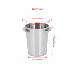 Espresso kohvi doseerimistass kaubanduslikuks kasutamiseks kohvimasin veski pulbri vastuv&otilde;tja roostevabast terasest kohvipulbri tass