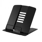 Kaasaskantav metallist raamatualus, reguleeritav 5 nurgaga raamatuhoidja, dokumendihoidja raamaturiiul must