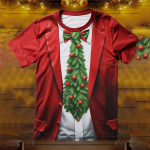 Moodne 3D Merry Christmas Print T-s&auml;rk J&otilde;uluvana J&otilde;ulumustriga T-s&auml;rk Meeste ja naiste l&uuml;hikeste varrukatega neutraalne top riietus S