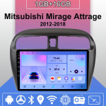 Android Carplay autoraadio Mitsubishi Mirage Attrage 2012-2018 jaoks, multimeediam&auml;ngija, peaseade, stereo, GPS-navigatsioon, BT, WiFi, 2+32GB 1+16GB