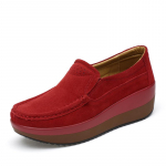 Mood Naiste Platvormiga Loaferid Daamidele Elegantsed Suede Nahast Moccasin Kingad Naine Sisse Libistatavad Moccasin Naiste Sinised Vabaaja Kingad 35 punane