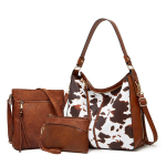 Lihtsad Naiste Suure Mahutavusega Toteskotid Kvaliteetsed Daamide Tr&uuml;kitud Crossbody Kotid Mitmek&uuml;lgsed Retro PU Nahast Naiste K&auml;ekotid brown