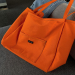 Suvine suure mahutavusega kandekott Naiste kommid V&auml;rviline l&otilde;uend &otilde;lakott Reisik&auml;ekotid Ostlemine T&uuml;drukute kott 55*25cm oranž