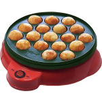 Chibi Maruko K&uuml;psetusmasin Kodumajapidamise Elektriline Takoyaki Tegija Kaheksajalapallide Grillpann Professionaalsed Toiduvalmistamise Vahendid us punane