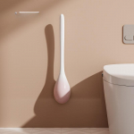 Tualetthari ilma surnud nurgata Kodumajapidamises kasutatav perforatsioonivaba WC silikoonhari Vannitoa seinaripp pika k&auml;epidemega WC-poti puhastusvahend roosa