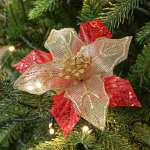 Glitter Kunstlilled J&otilde;ulupuu kaunistused Litrid Lilled J&otilde;ulukaunistus Kodu Uusaasta Sisustus Pidu Navidad Kingitused &scaron;ampanjav&auml;rvi