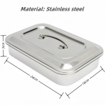 Hambaravi desinfitseerimiskast kaanega roostevabast terasest kirurgiliste seadmete t&ouml;&ouml;riistade steriliseerimiskonteiner laboriseadmete hoiuruum h&otilde;be