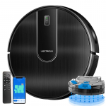 Robottolmuimeja LIECTROUX N7S-U tugeva imemisega WiFi/APP/Alexa Control, kaardil navigeerimine, 4000PA, 4400mAh must