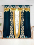 2 tk Digitaaltr&uuml;kiga Kardinad Moodsa Retro K&otilde;rgekvaliteedilise Pol&uuml;esterkiuga, Kodukaunistus R&otilde;ngastega Kardinad Iga Hooaja jaoks W50 X H130(CM)X2&Hook