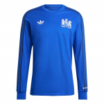 Adidas Manchester United George Best Seeria Mugav Vabaaja Retro Pikkade Varrukatega Jalgpallis&auml;rk Meeste topid Kobalt-Sinine IV7536 S