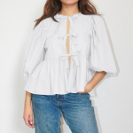 Lipsuga esiosad naistele Peplum Babydoll Top 3/4 pikkusega puhvis varrukatega topid Armsad minevad topid L must