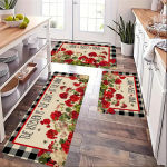 1 tk V&auml;simusevastased K&ouml;&ouml;givaibad P&auml;evalillede ja Mesilaste Mustriga Veekindel Libisemiskindel Paks Polsterdatud K&ouml;&ouml;gimatt Vastupidav Mugav Seismismatt K&ouml;&ouml;ki 40*60cm