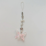 1 tk armas liblikas helmes k&auml;sitsi valmistatud armsa t&uuml;druku v&otilde;tmehoidja IP 11 kaamerale Kawaii Y2K Love viieharulise t&auml;hega telefoni amulettide ripats A3