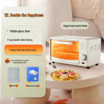 Xiaobeizhu 12L Multifunktsionaalne Elektriline Mini-ahi - Automaatne K&uuml;psetamine, Kookide ja Aurutamine