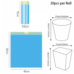 1/5 rulli &uuml;hekordselt kasutatav pr&uuml;gikastikott Kodumajapidamises kasutatav suure mahutavusega pr&uuml;gikott K&ouml;&ouml;k Vannituba Kaasaskantav puhastus Suur kilekott 1 roll-20pcs