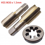 HSS M30 x 1,5 mm koonus- ja l&otilde;ikepuur ning M30 x 1,5 mm matriits meetriline keere paremak&auml;eline