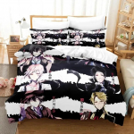 Anime Dazai Bungo Stray Dogs Voodipesu Komplekt Poistele T&uuml;drukutele &Uuml;heinimese Queen Suurus Tekikott Padjap&uuml;&uuml;r Voodi Lastele T&auml;iskasvanutele Kodutekstiil 70x133cm 2pcs