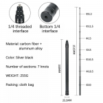 3M s&uuml;sinikkiust skaleeritav monopod Extended Edition n&auml;htamatu selfie stick Insta360 X3 X2 jaoks Go Pro jaoks 9 10 11 12 pulgastatiiv