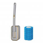 &Uuml;hekordselt kasutatav WC-hari WC-poti puhastust&ouml;&ouml;riist hoidiku ja 6 t&auml;idisega seinakinnitusega WC-puhastuss&uuml;steem Vannitoa tarvikud