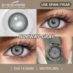 Eyeshare Norra Naturaalsed Rohelised V&auml;rvilised Kontaktl&auml;&auml;tsed Silmadele 14.5mm Aastased Silmakontaktid 2 tk