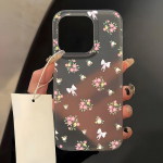 Mobiiltelefoni&uuml;mbrised iPhone 11 13 15 Pro Max 12 14 Pro Max &uuml;mbrisele iPhone 16 15 Plus 13 Pro 12 j&auml;&auml;tunud tekstuuriga maalitud koomiksililled iPhone 11 valge