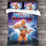 He-Man ja Universumi meistrid K&otilde;ik hooajad Kahekohaline Voodipesukomplekt 3-osaline Tekikate Komplekt Voodi colcha casal Voodilina EU single(135x200cm)