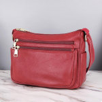 Ehtne Nahast Crossbody Kott Naiste Suur Kott Suure Mahutavusega Esimene Kiht Veisenahk K&otilde;iksobituv Keskealiste Naiste Kott punane