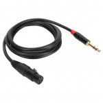 Mikrofonikaabel 2 m pikkune XLR emane kuni 14-tolline TRS tasakaalustatud signaali &uuml;henduskaabel