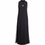 Adidas Essentials 3-triibuline spordikleit pikk racerback naistele Must Valge JE1208 S