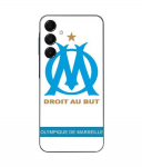 Coque pour Samsung Galaxy A16 logo om olympique de marseille blanc Fond Maniacase