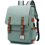 Retro Canvas USB-seljakott: Unisex, suur v&auml;lireisikott